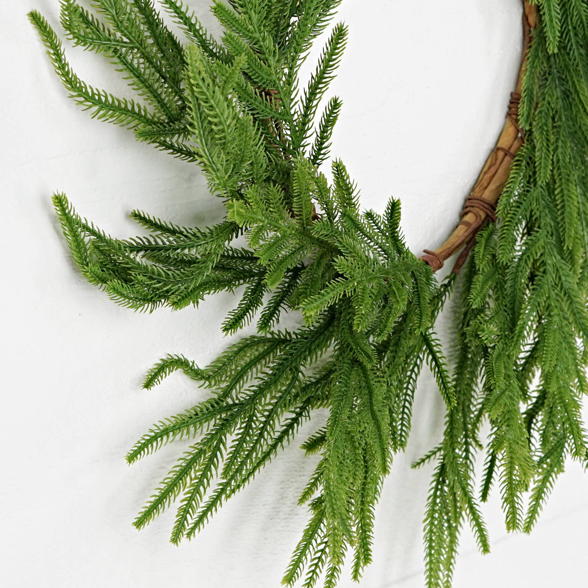 Wreath-Soft touch Evergreen Norfolk Pine-