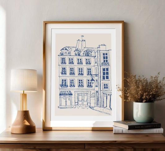 "A Cafe in Paris", Giclée Fine Art Print
