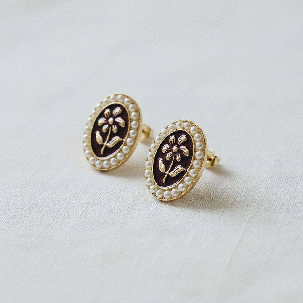 Floral Drop Earrings with Elegant Design