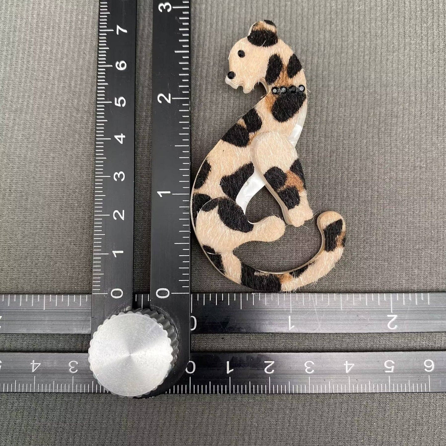 Cheetah Acrylic Brooch
