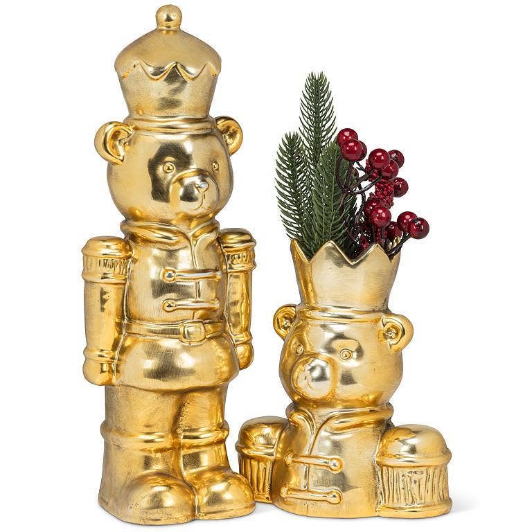Soldier Bear Vase