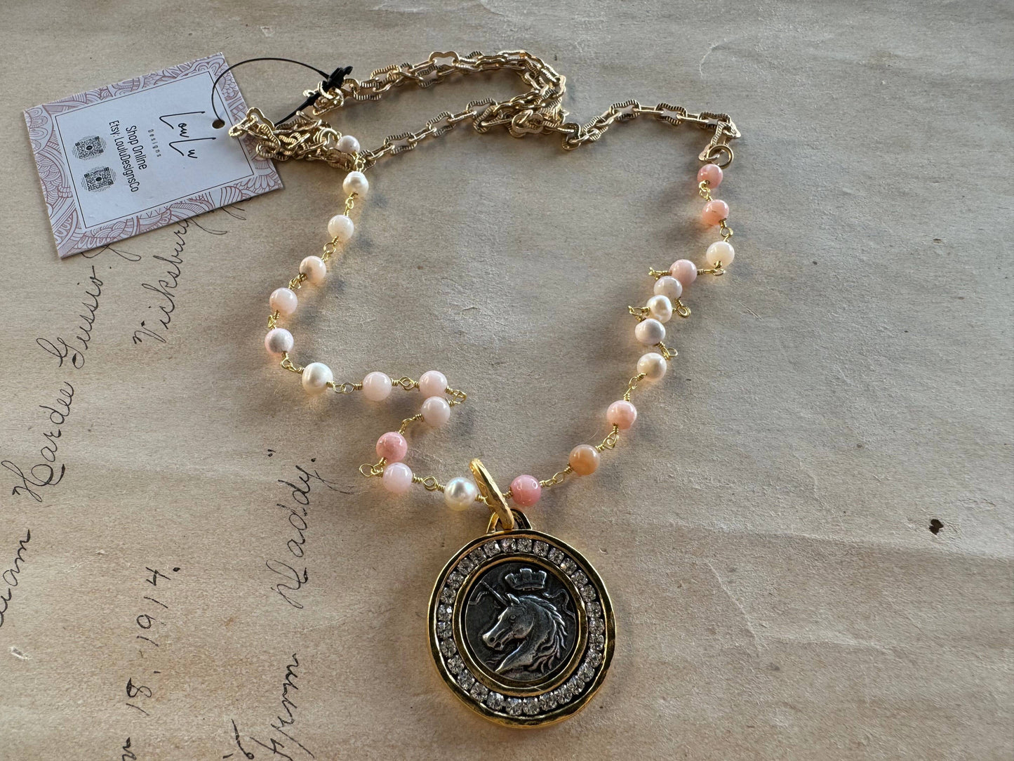 Sparkling Sovereign Unicorn Necklace