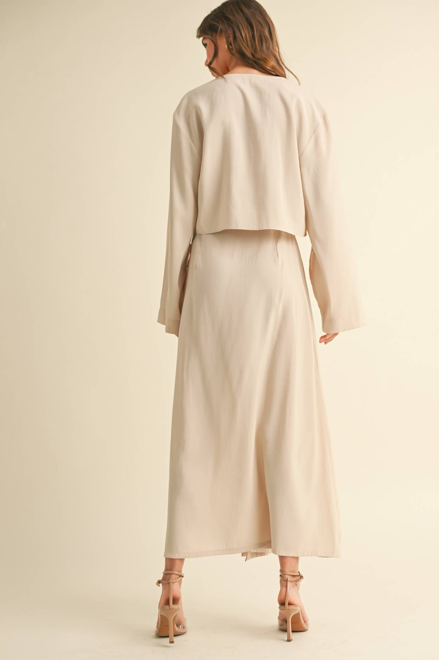 S5514ST TENCEL FABRIC LONG WRAP SKIRT