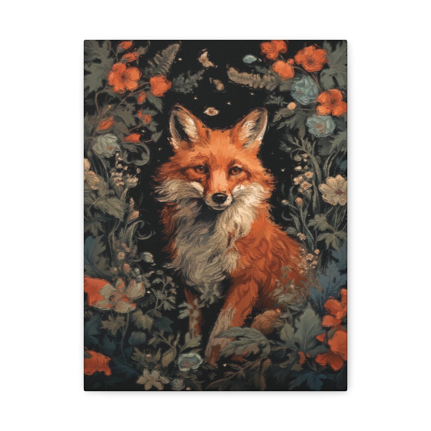 Vintage William Morris Foxes Canvas Wall Art