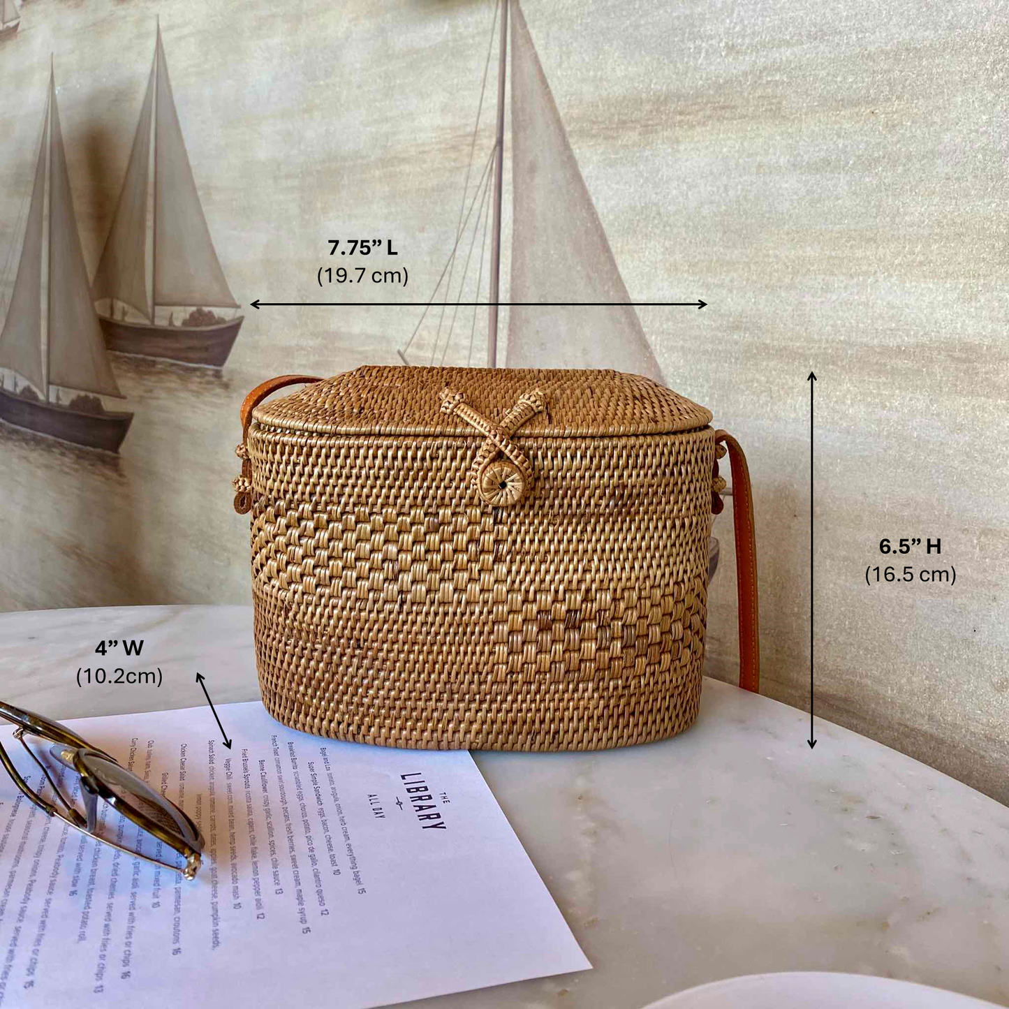 Bali Rattan Crossbody Bag - Athens