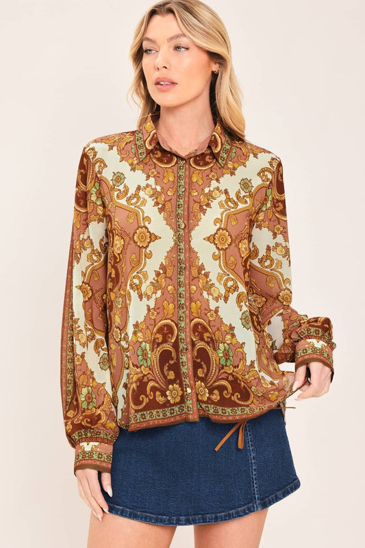 Vintage Baroque Woven Top