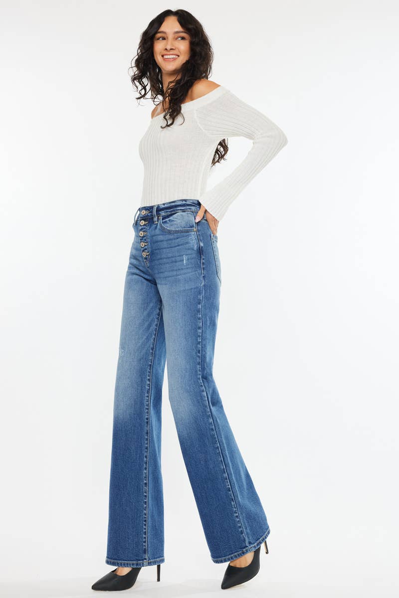 OPEN PACK ULTRA HIGH RISE 90’S FLARE JEANS-KC2578M