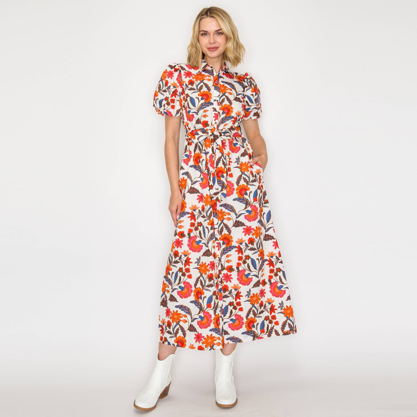 Festival Dream Shirts Midi Dress - LWD3182