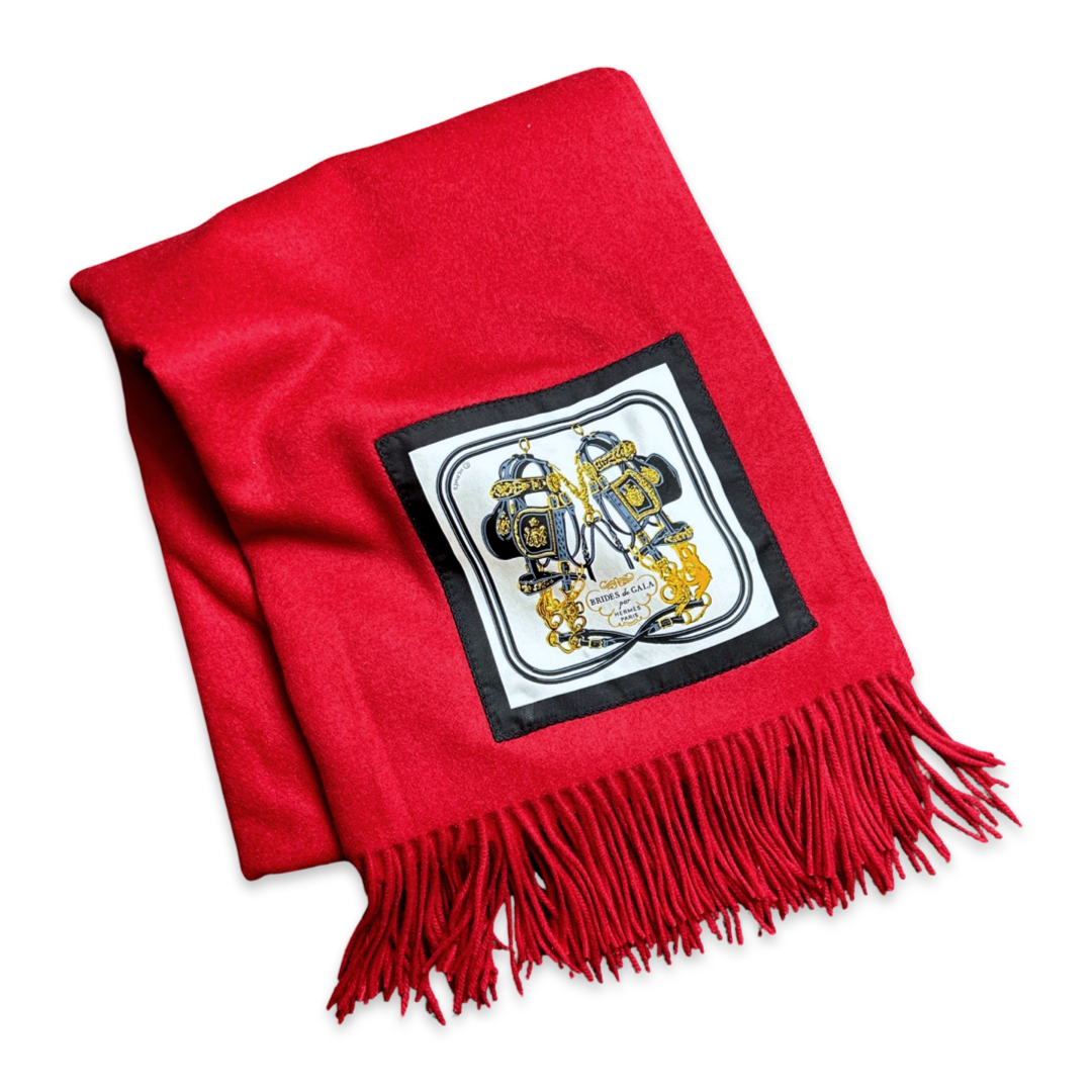 Brides de Gala Vintage Silk Scarf & Cashmere Throw Blanket