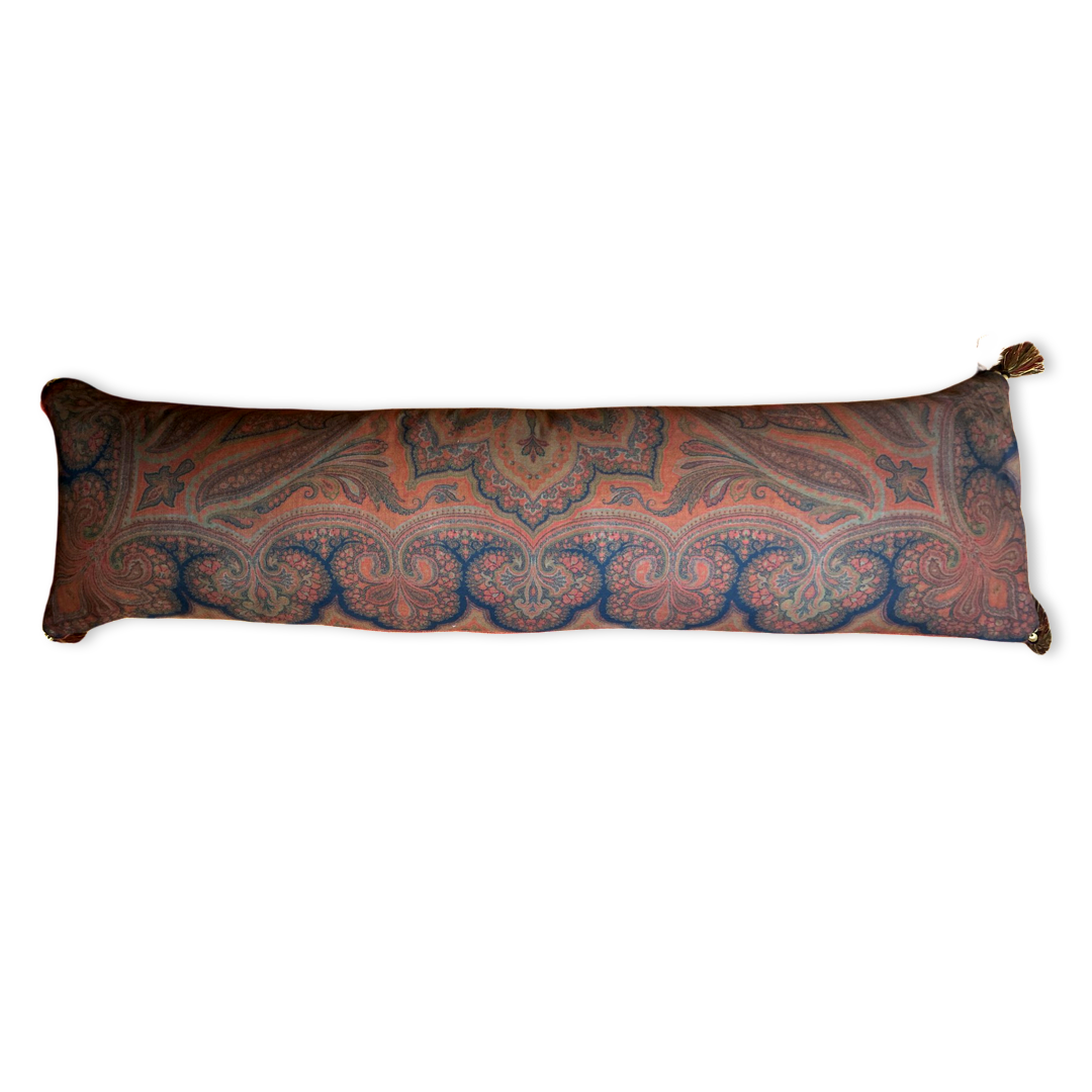 Cinnabar Paisley Vintage Cashmere Scarf Pillows