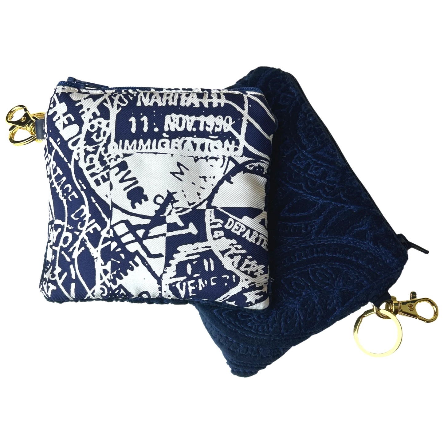 Vintage LV Travel Stamps Silk Scarf Coffee Run Keychain Bag