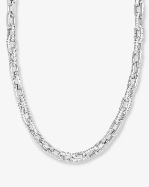Frankie Pave Chain Necklace 18"