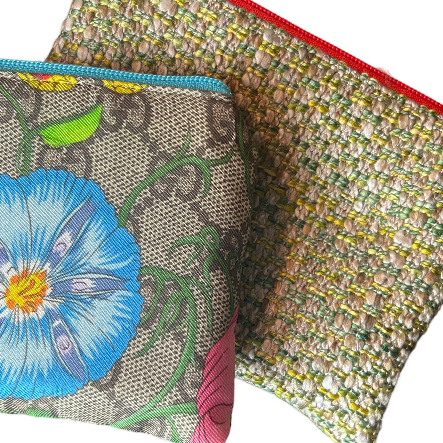 Vintage GG Logo Flora Vintage Silk Scarf Coffee Run Keychain Bag