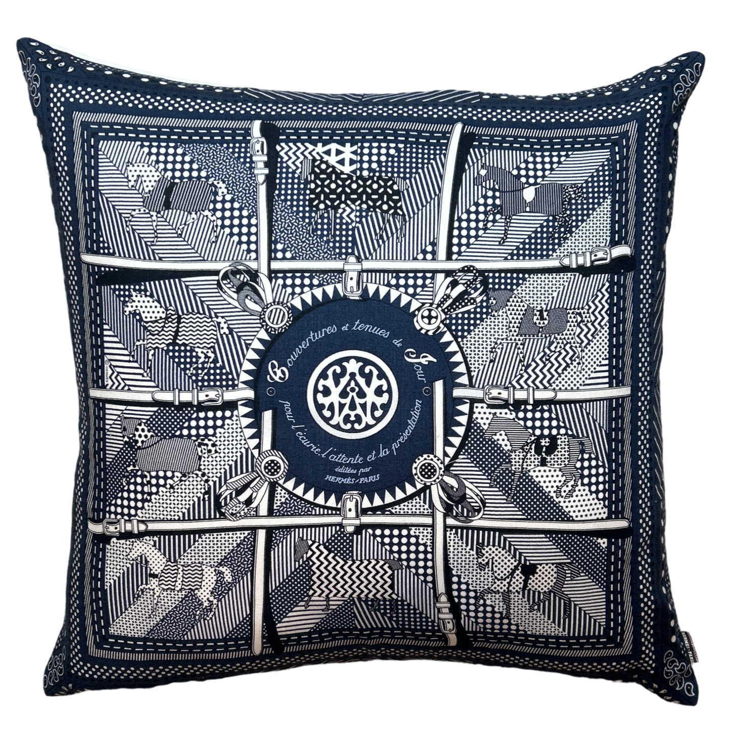 Couvertures et Tenues du Jour Bandana Cashmere & Silk Scarf Pillow 24"