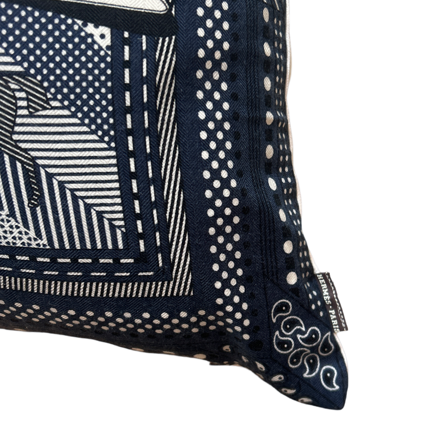 Couvertures et Tenues du Jour Bandana Cashmere & Silk Scarf Pillow 24"