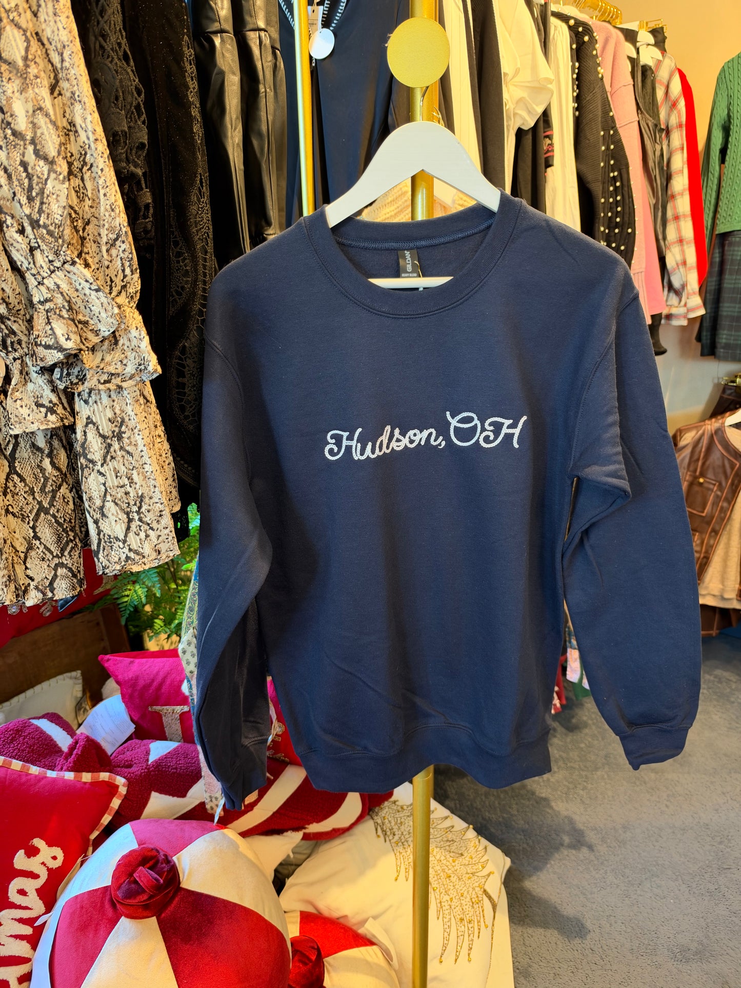 Custom Hudson, OH Embroidered Sweatshirt