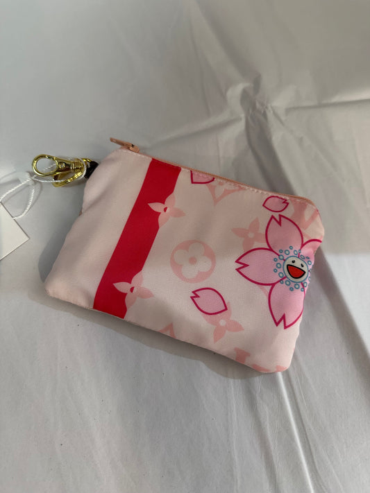 Vintage Louis Vuitton Cherry Blossom Silk Scarf Keychain Bag
