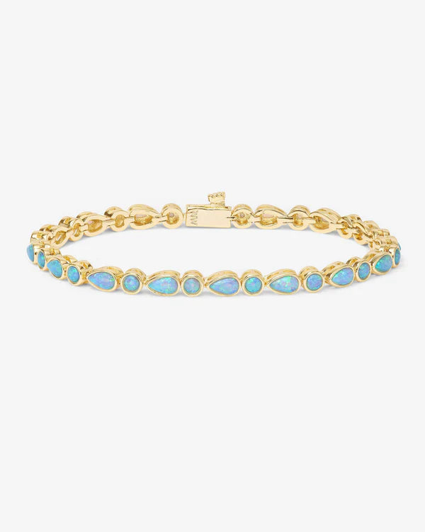 Isla Tennis Bracelet - Blue Opal