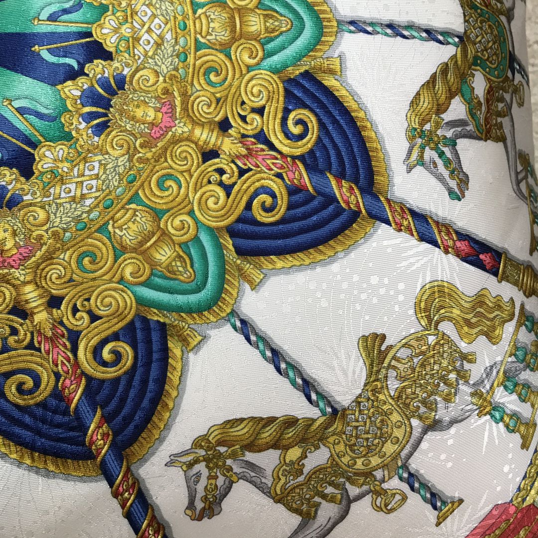 Luna Park Vintage Silk Scarf Pillow 24"