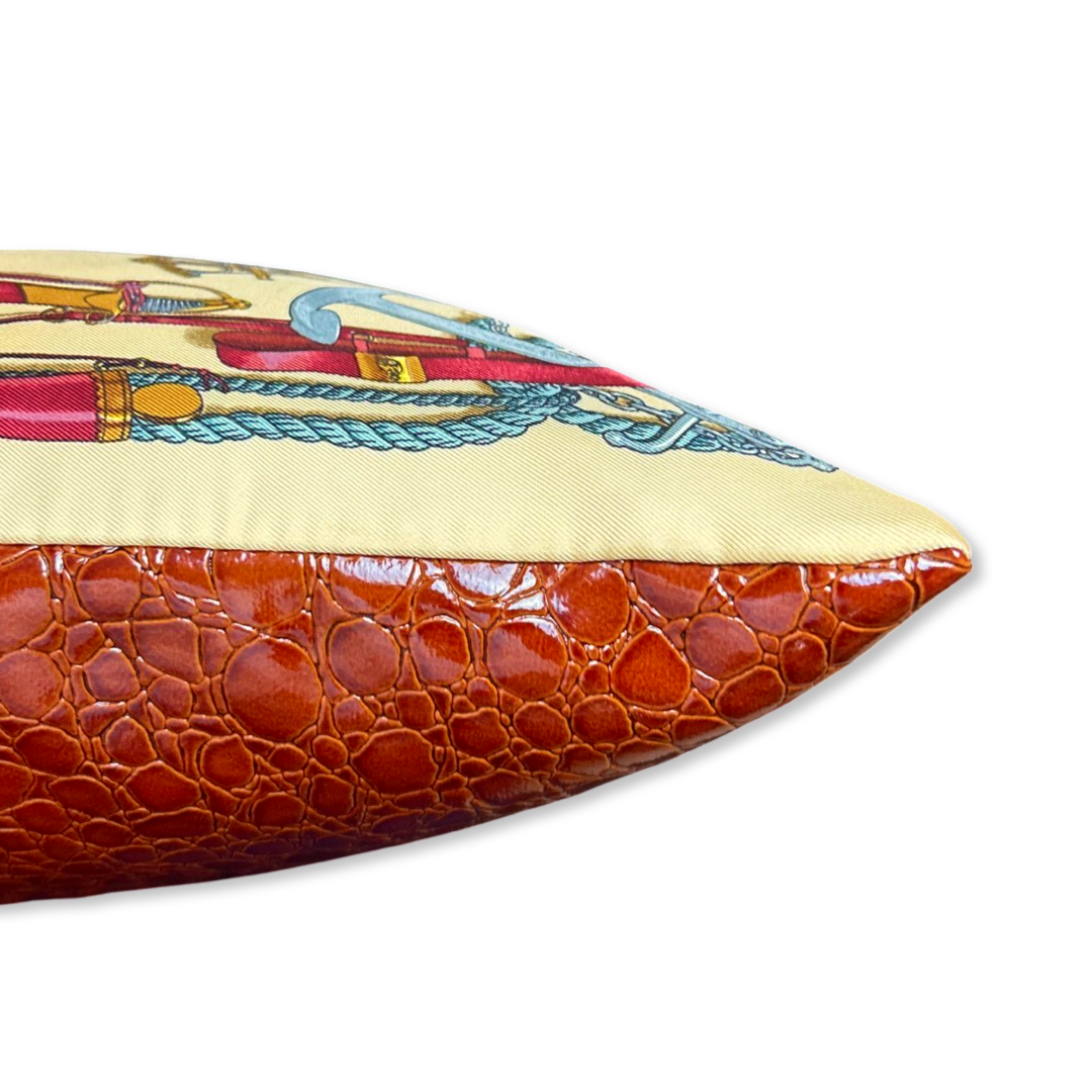 Musée Vintage Silk Scarf Pillow 17"