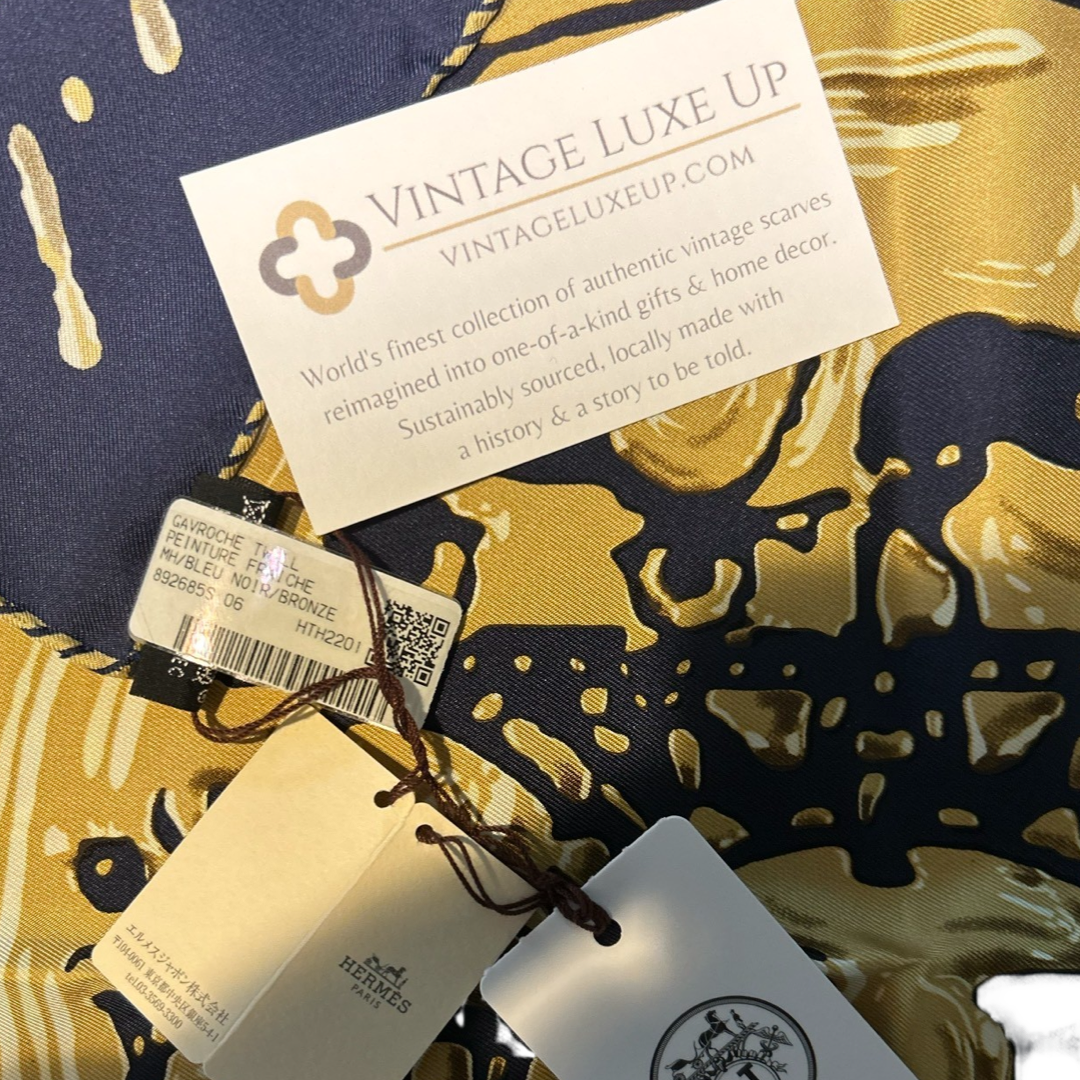 Peinture Fraiche Framed Vintage Silk Scarf 24"