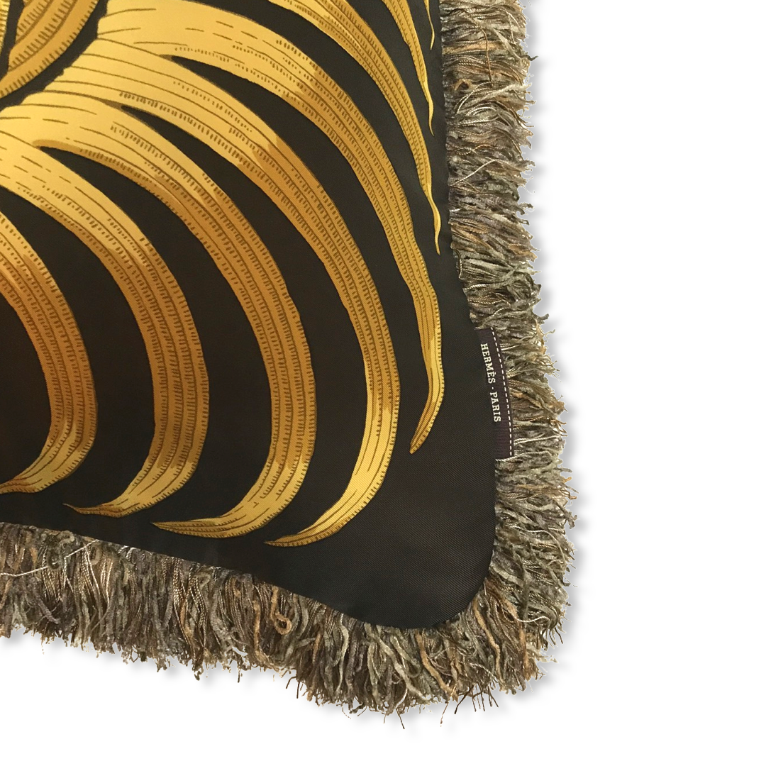Tigre Royal Vintage Silk Scarf Pillow 28"