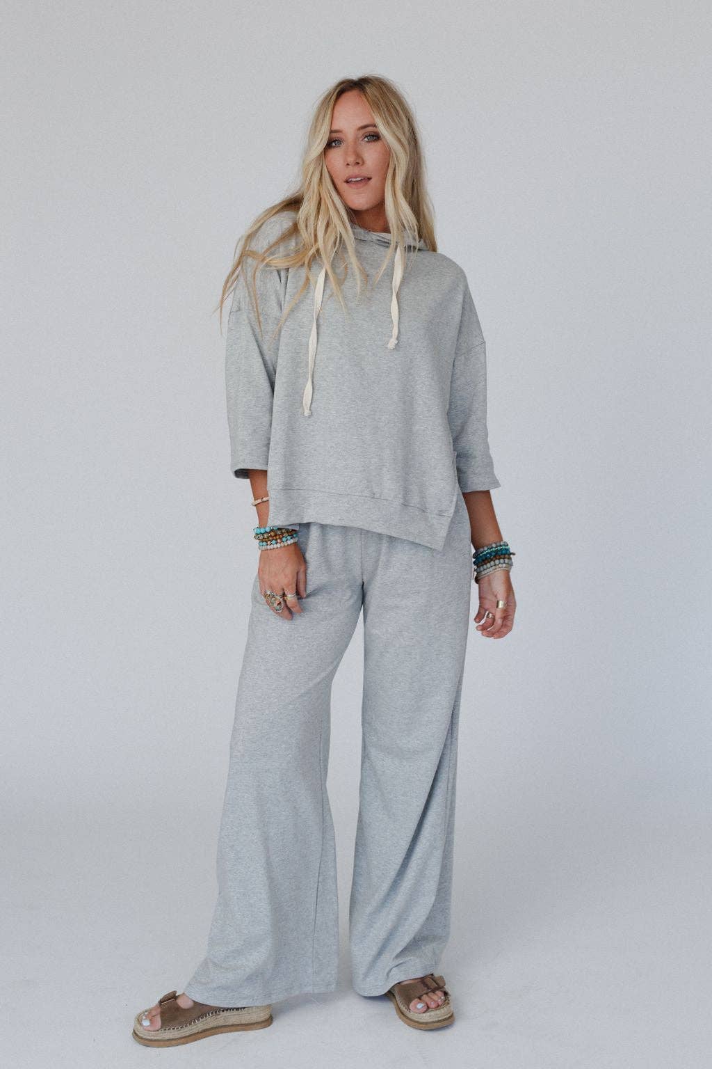 Arianna Top And Pant Set - Heather Gray