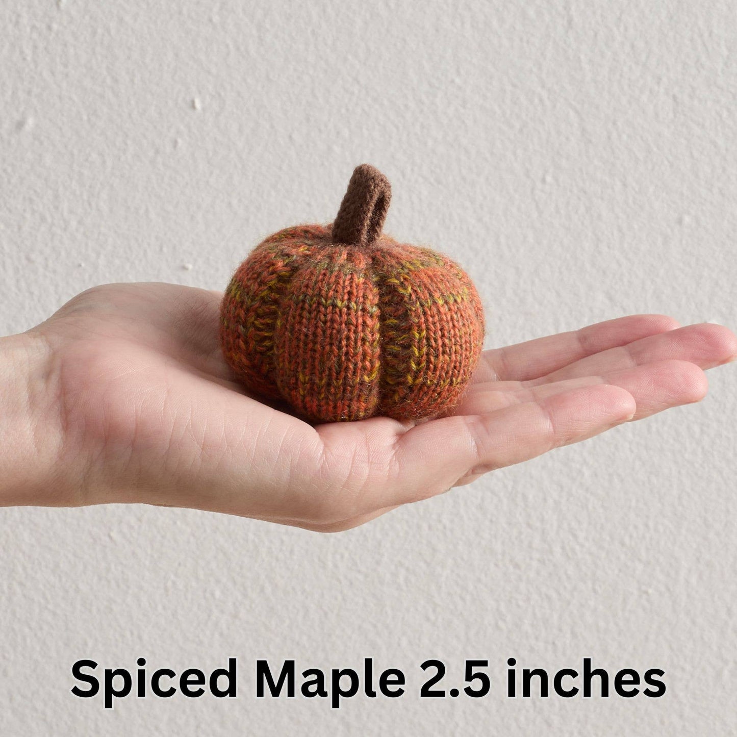 Cozy Knit Pumpkins, variegated yarns, unique autumn colors