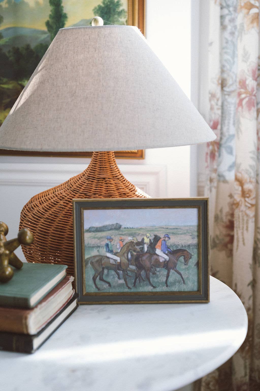 The Races Framed Antique Art