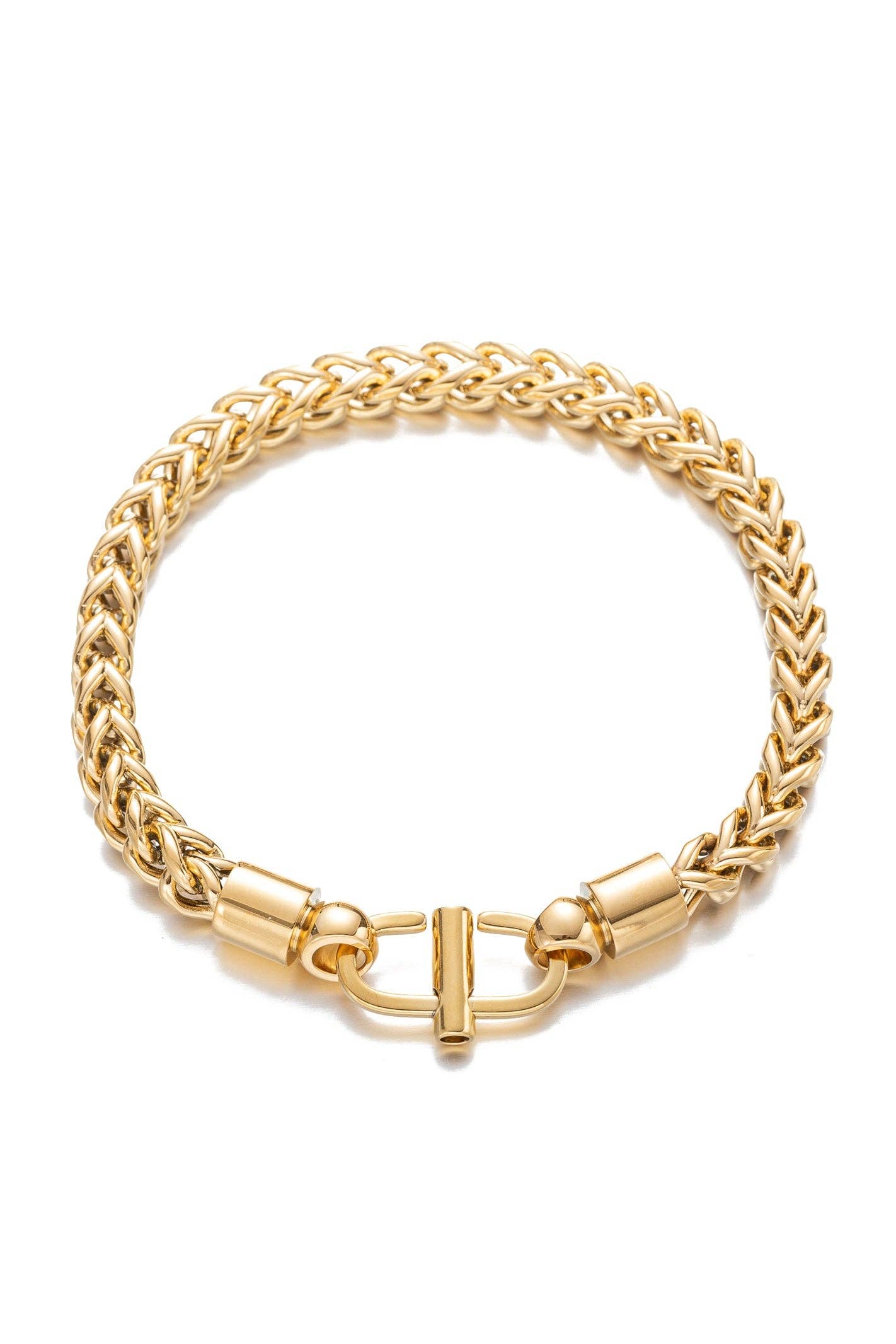 Alex 18K Gold Chain Link Bracelet - Titanium