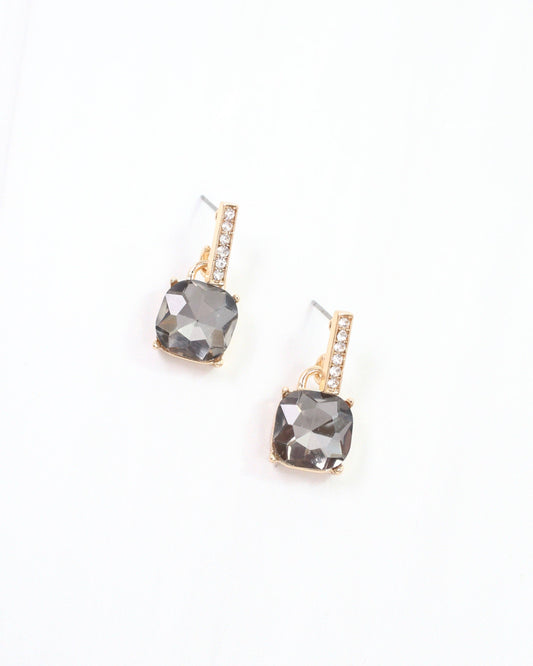 Jonell CZ Stone Earring Black Diamond