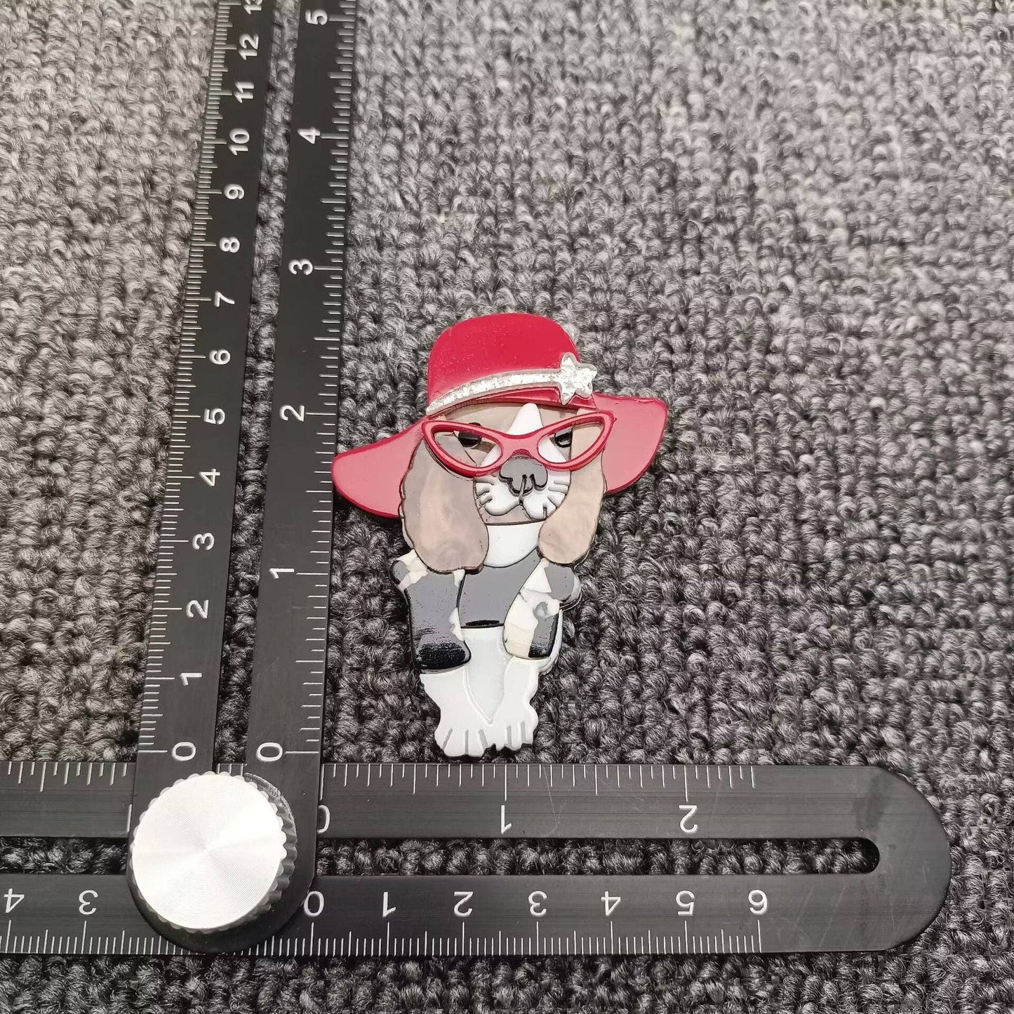 Fashion Dog Acrylic Brooch