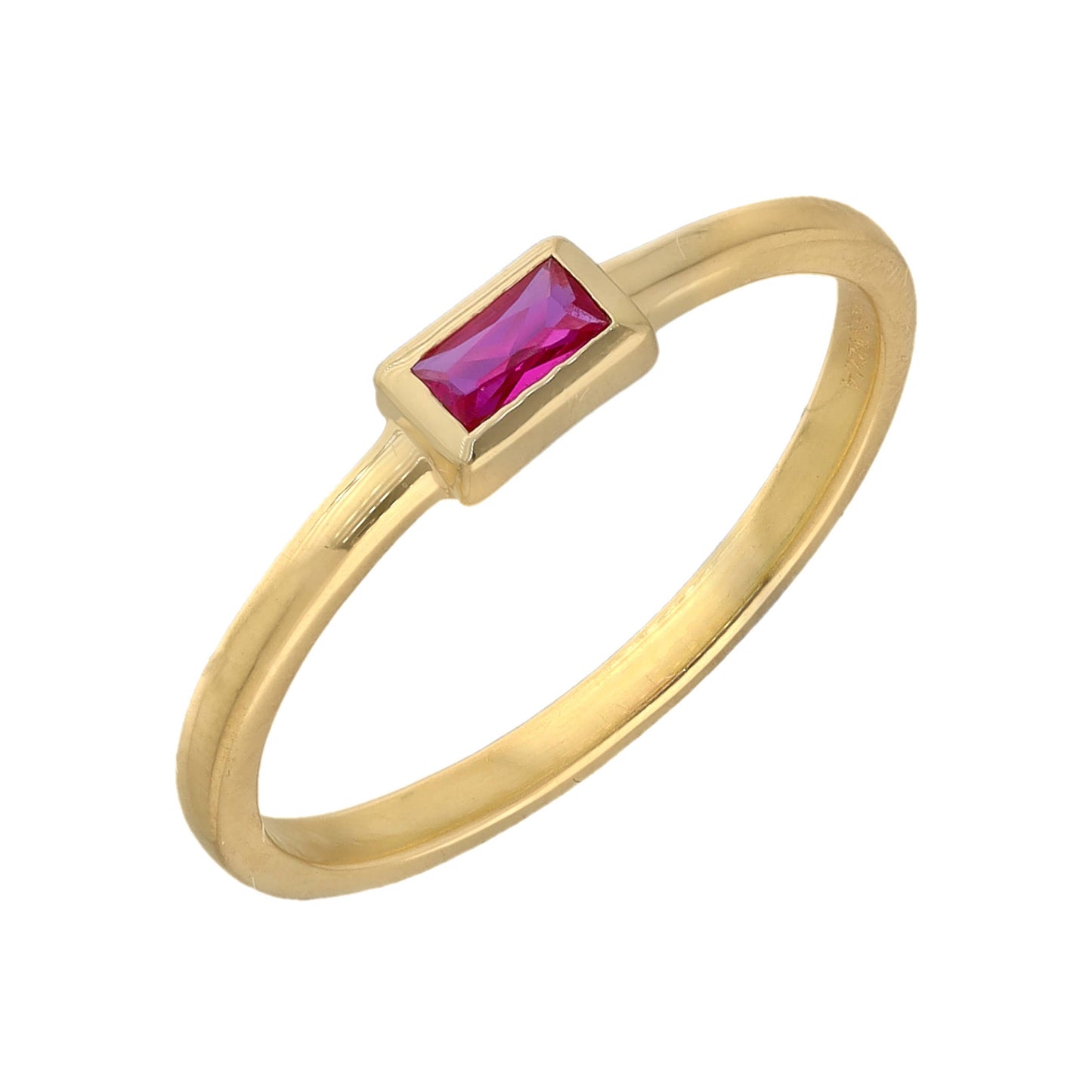Lab Created Ruby Set of 3 Rings