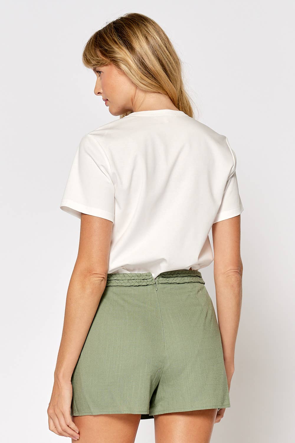 ILT5044 Pleated Detail Short Sleeve T-Shirt
