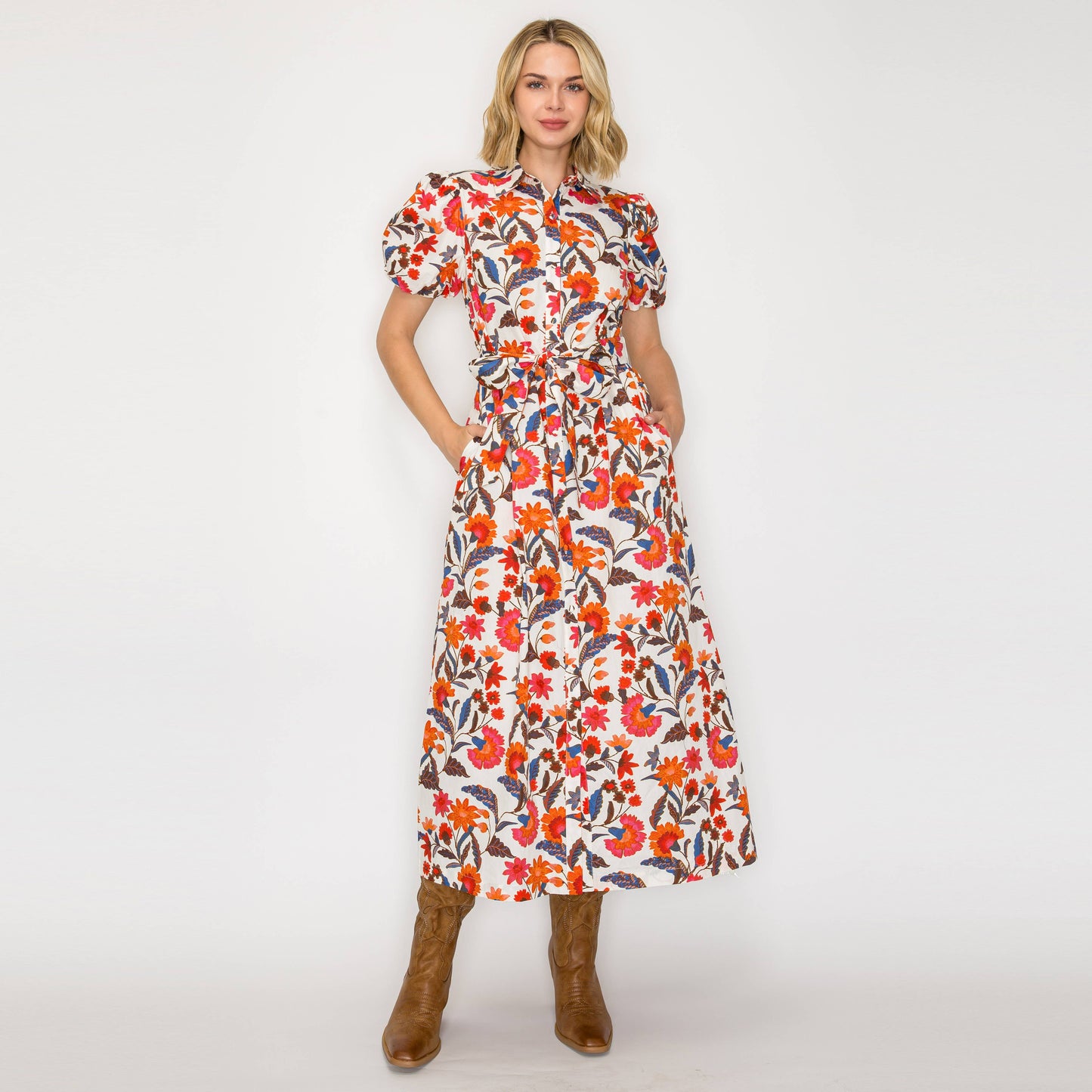 Festival Dream Shirts Midi Dress - LWD3182