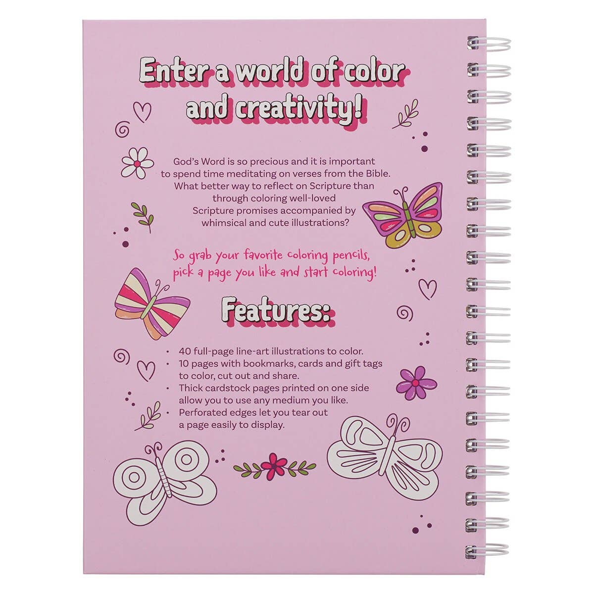 Coloring Book Favorite Bible Verses for Girls Wirebound