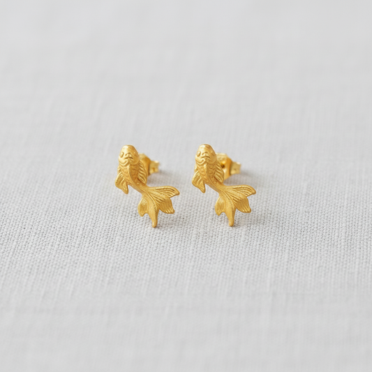 Charming Goldfish Stud Earrings