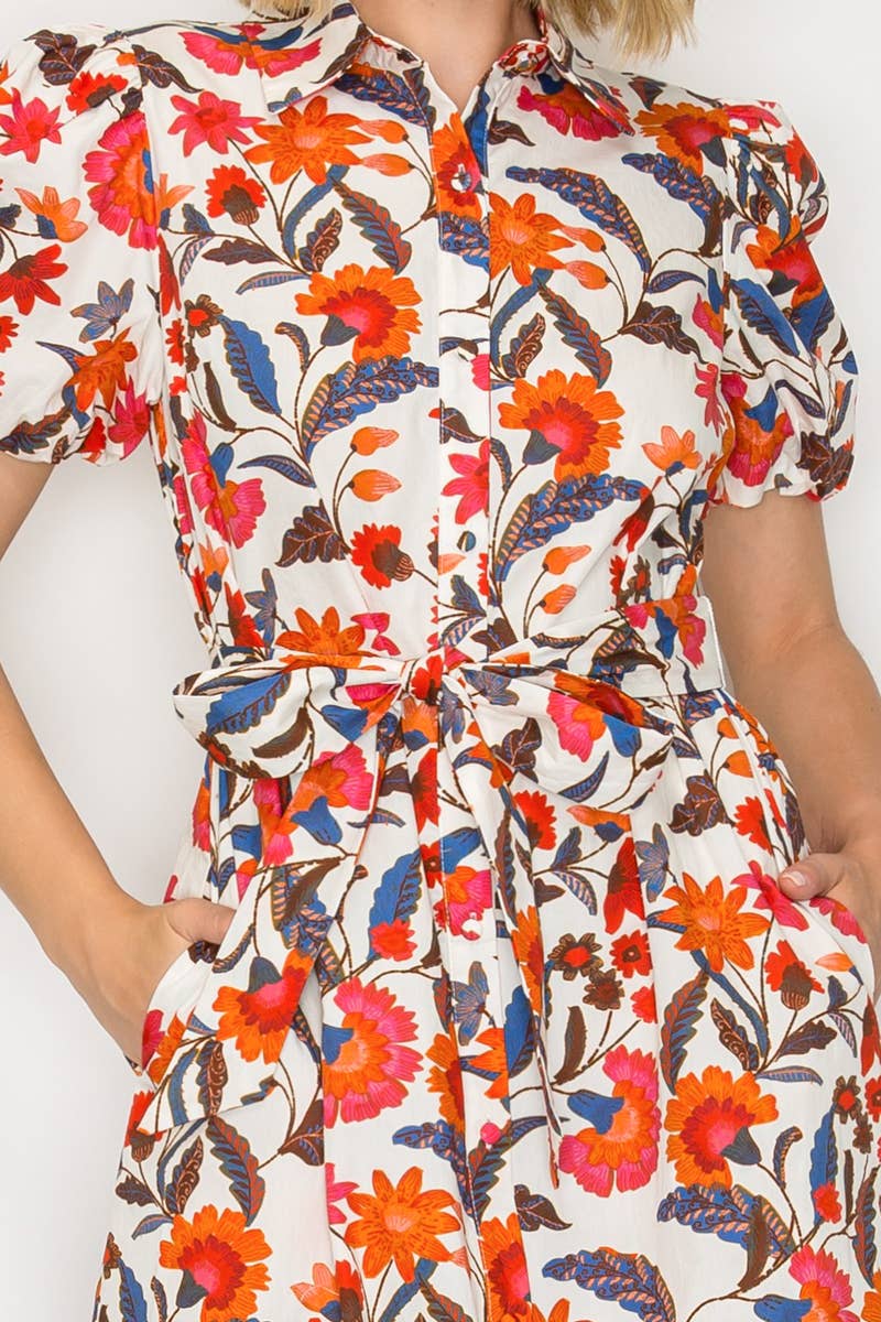 Festival Dream Shirts Midi Dress - LWD3182