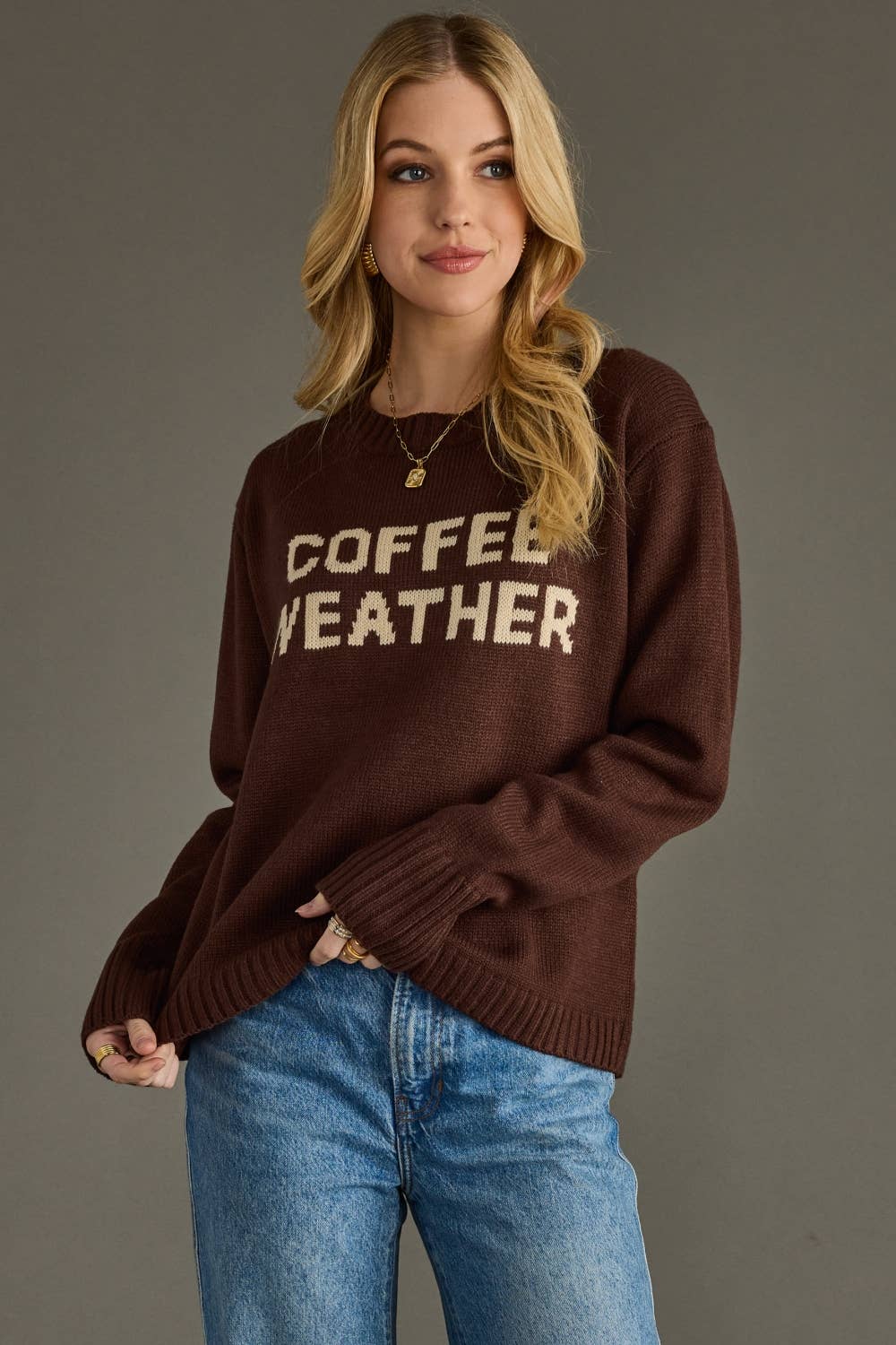 Dk. Brown Coffee Weather Sweater