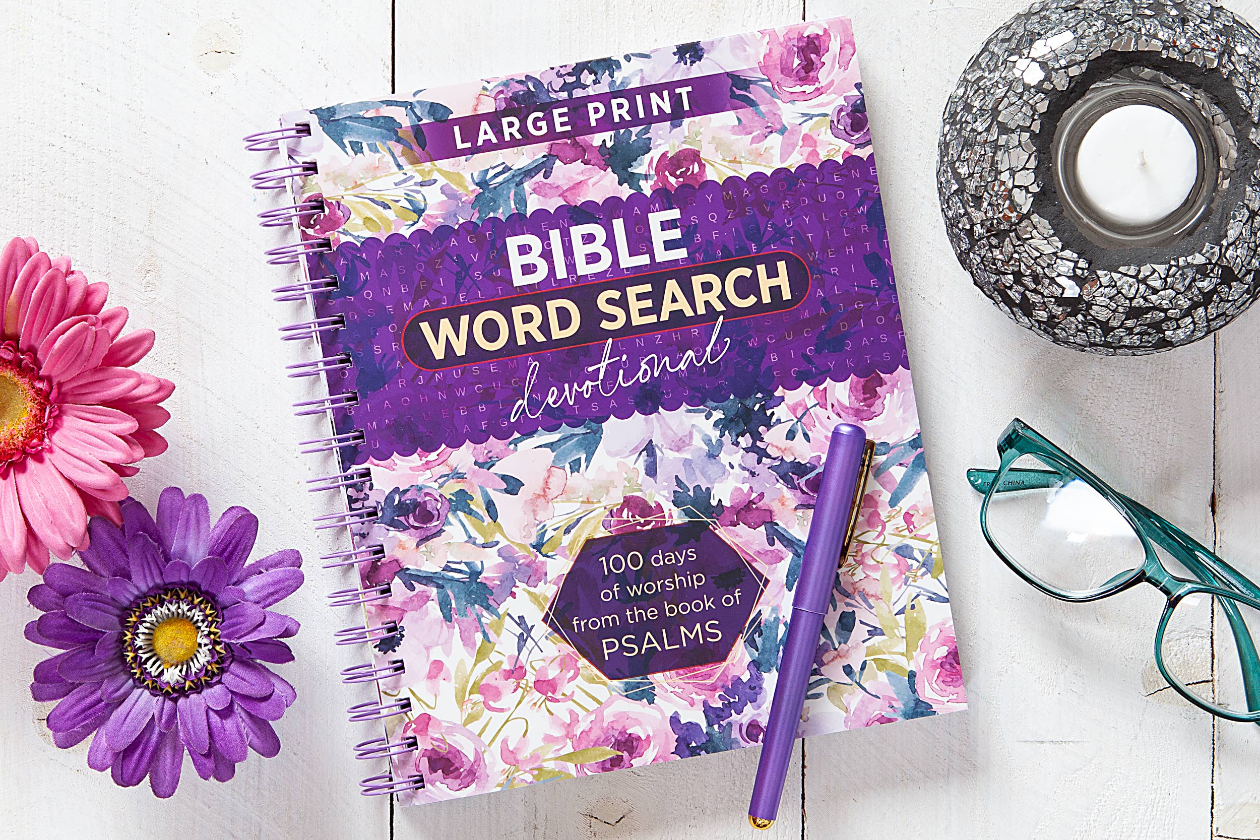 Bible Word Search Devotional (Psalms) Denim & Design