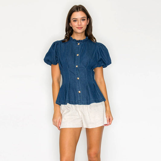 La Belle Denim Blouse