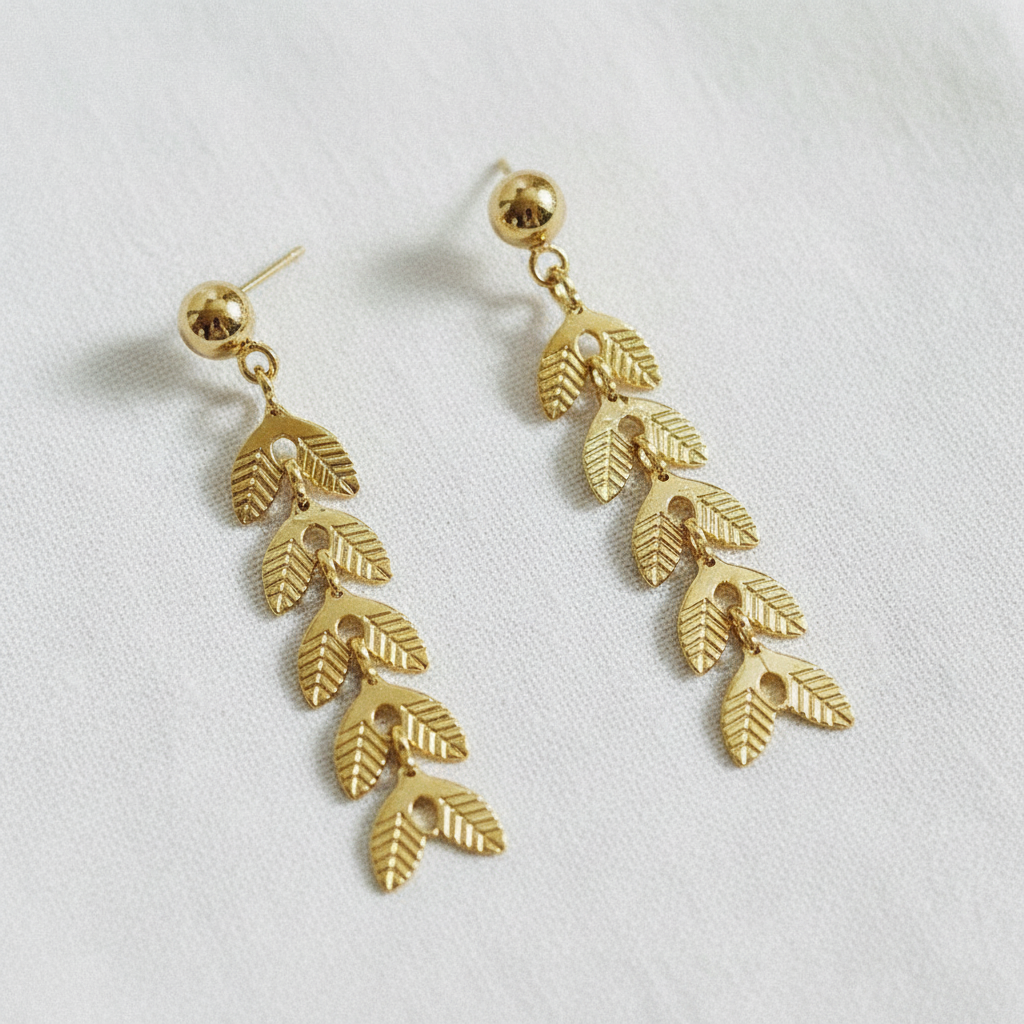 Vintage Inspired Golden Wheat Tassel Earrings