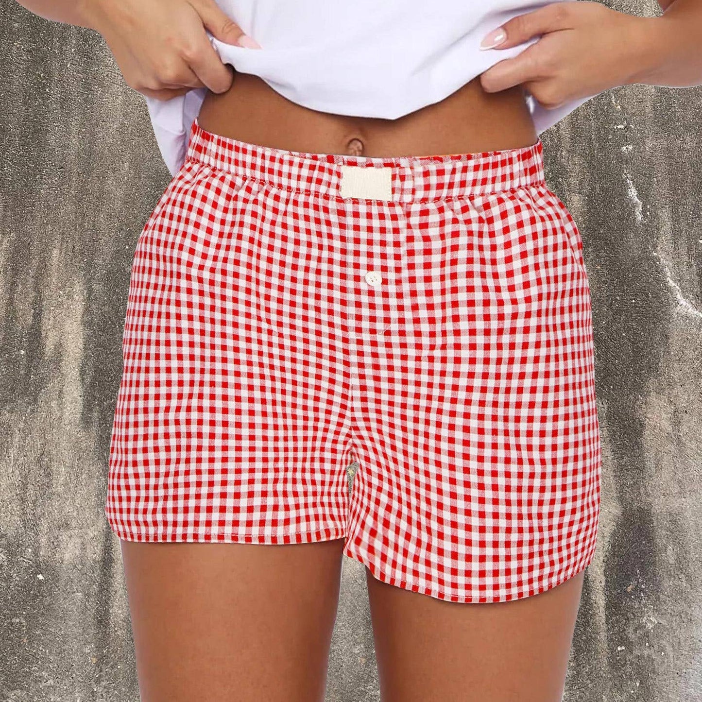 Everywhere Gingham Elastic waist Pull-On Boxer Shorts