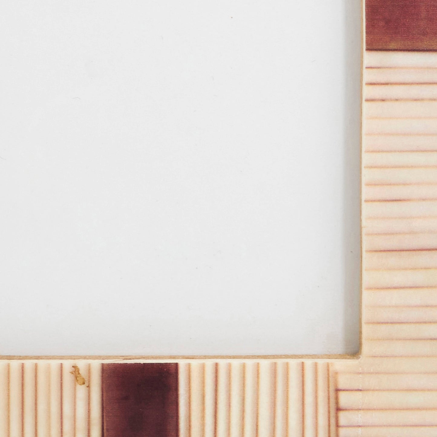 Artisan Ribbed Bone Photo Frame