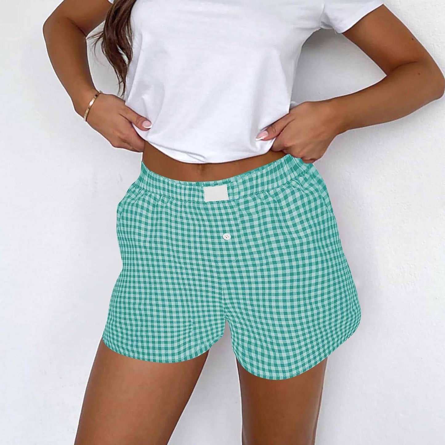 Everywhere Gingham Elastic waist Pull-On Boxer Shorts