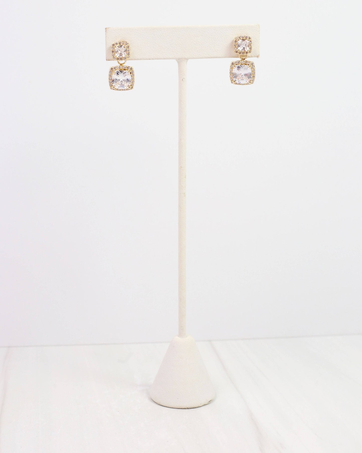 Katherine CZ Drop Earring Gold