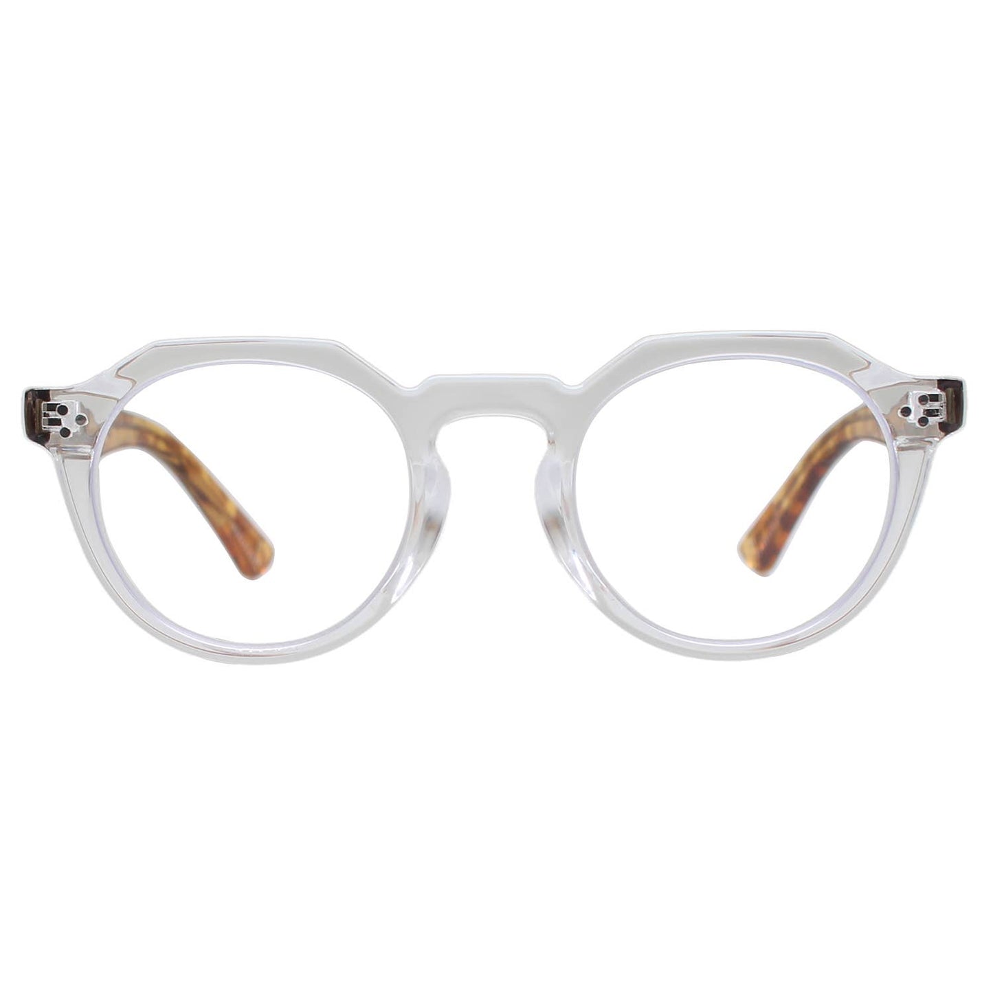 Readers - PARKER | Clear | Light Tortoise Temples | Blue Light