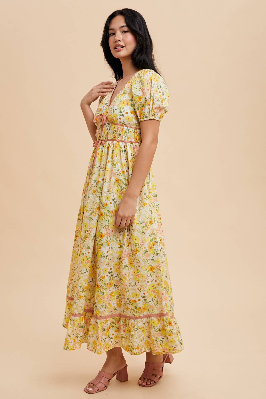BOW FLORAL DRESS