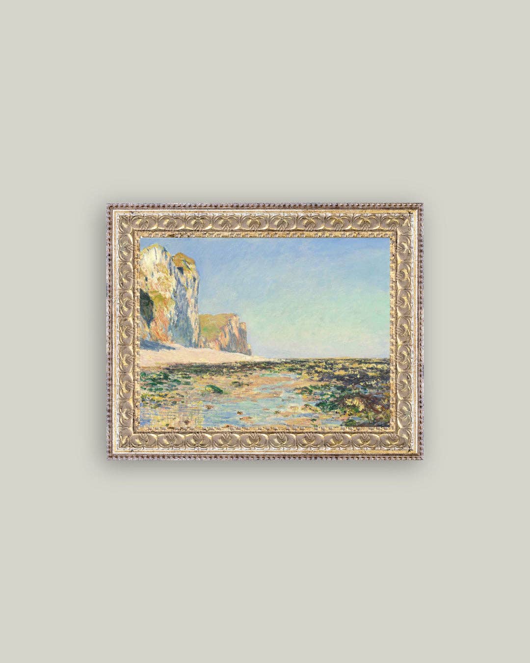 Seashore Cliffs Framed Antique Art
