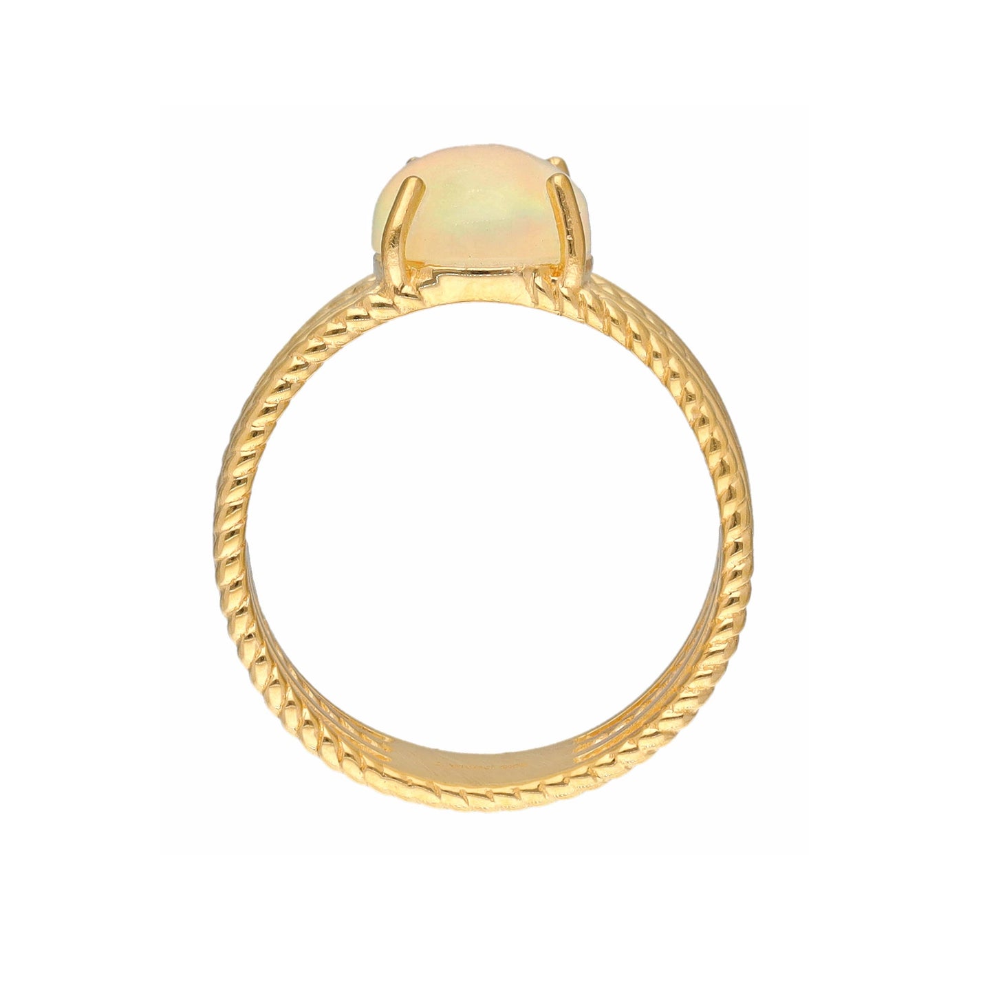 Ethiopian Opal Solitaire Ring